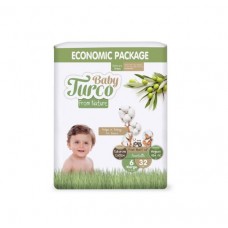 Baby Turco Eco Подгузники №6 Large 16-25кг 32шт
