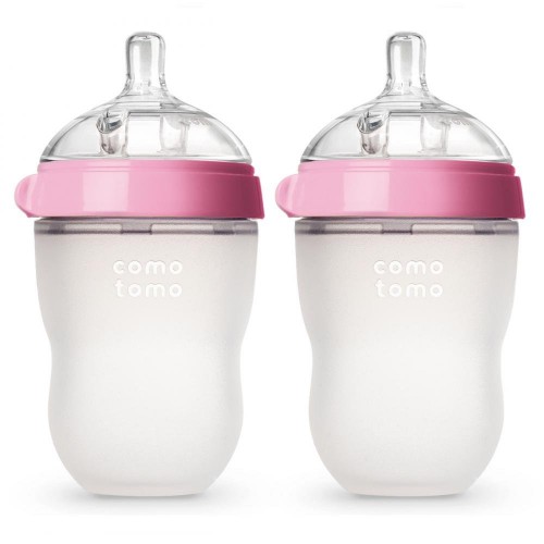 Comotomo Набор из 2х бутылочек для кормления 250мл (цвет розовый)