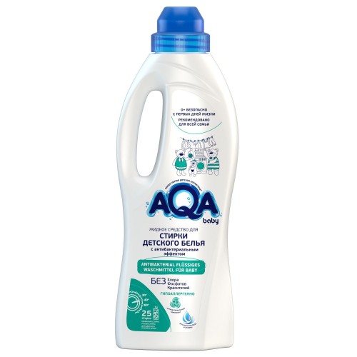 AQA Baby Жидкое средство для стирки детского белья с антибактериальным эффектом 1000мл