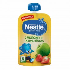 Nestle Пюре в пауче Яблоко-Клубника 90 гр