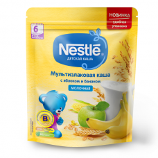 Nestle Каша Молочная Мультизлаковая яблоко, банан