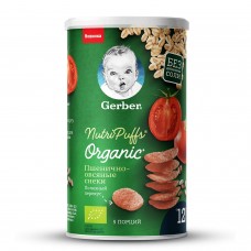 Nestle Gerber Органические пшенично-овсяные снеки с томатом и морковью, 35 гр с 12 мес