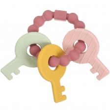 Mum&Baby Прорезыватель силиконовый «Ключики», цвет розовый, арт.9912650