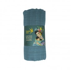 Tommy Lise Муслиновая пеленка FOGGY BLUE 120*120(100% хлопок)