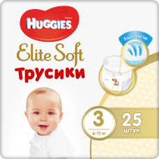 Huggies Трусики Pants Elite Soft М 3 (6-11кг) 25 шт