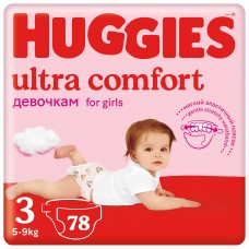 Huggies Ultra Comfort Mega Girl 3 (5-9 кг) 78 шт