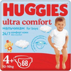 Huggies Ultra Comfort для мальчиков 4+ 10-16 (68шт)