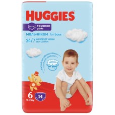 Huggies Трусики для мальчиков 6 (16-22 кг) 14 шт