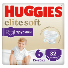 Huggies Трусики Pants Elite Soft XXL 6 (15-25кг) 32 шт