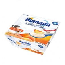 Humana Молочный десерт (Йогурт) с персиком, с 8 мес. 4 шт х 100 г