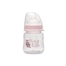 NIP Бутылочка тренировочная пластиковая д/дев  150 мл, с соской силикон