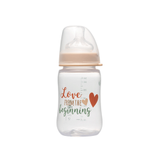 NIP Бутылочка пластиковая 260 мл, с соской силикон 0+