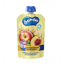 Фруктовое пюре Бегемотик бонди Фруктовый салатик со злаками пауч 90 гр