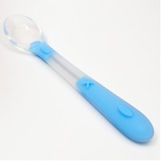 Крошка Я Ложка детская для кормления силиконовая, от 5 мес., цвет голубой арт.7550795