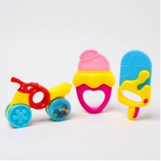 Крошка Я Набор погремушек «Яркое настроение», с эластичными элементами, 3 шт арт.4157235