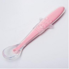 Крошка Я Ложка силиконовая детская «Жирафик», цвет розовый арт.4768002