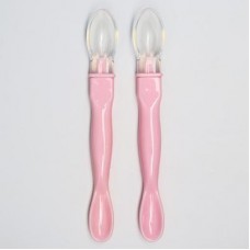 Крошка Я Набор детских ложек, 2 шт., цвет розовый арт.4018575