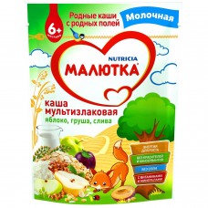 Nutricia Малютка Каша молочная мультизлаковая с фруктами 220 гр
