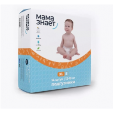 Мама Знает NB подгузники XL (12-18кг)