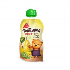 Топтышка Пюре в пауче из груш,банан и киви 90г