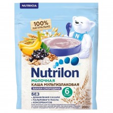 Nutricia Nutrilon Каша Молочная Мультизлаковая с бананом и смородиной (6+ мес) 200 гр