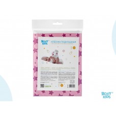 Roxy Kids Клеёнка-наматрасник с резинками-держателями, рисунок «Пурпурные звезды», ПВХ покрытие