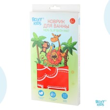 Roxy kids Антискользящий резиновый коврик для ванны, 34х58 см, цвет красный